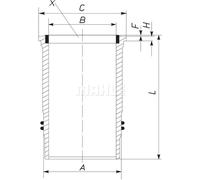 MAHLE 213 LW 00100 001 Canna cilindro