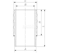 Cilindro trattamento finale senza anello camicia 061 WN 27 01 MAHLE per SCANIA