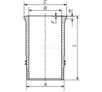 Camicia del cilindro MAHLE 439 WN 04 01