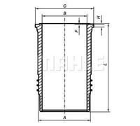 Camicia del cilindro MAHLE 439 WN 05 00