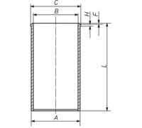 Cilindro trattamento finale senza anello camicia 553 WT 02 00 MAHLE