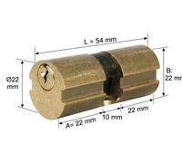 Cilindro Welka 607.22.22 - Ricambio Per Serrature Welka 067 - Welka 123