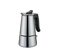 Cilio 341324 Adriana - Caffettiera a 6 tazze, in acciaio inox, adatta a induzione, colore: Grigio
