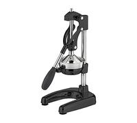 Cilio Amalfi spremiagrumi manuale, in acciaio inox, nero, spremiagrumi per il 25% in più di succo, a basso sforzo, spremiagrumi professionale, 20 × 23,5 × 44 cm