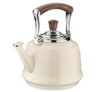 cilio Bollitore bianco | acciaio inox laccato | bollitore a fischio con flauto a
