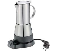 cilio Caffettiera elettrica AIDA | per 6 tazze di caffè espresso (300 ml) | in acciaio inox | anche per i viaggi, campeggio | con funzione di mantenimento del caldo | 480 W