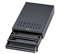cilio Cassetto per caffè BARISTA, contenitore per colino, in acciaio inox, verniciato a polvere, plastica, contenitore per caffè, piedini antiscivolo, raffreddamento