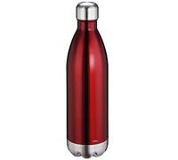 cilio Elegante borraccia in acciaio inox rosso, 1L, a prova di perdite, thermos anche per bevande gassate, mantiene caldo fino a 18 ore e freddo per 24 ore
