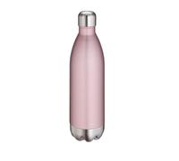 cilio Elegante borraccia in acciaio inox, 1 litro, oro rosa, a prova di perdite, thermos anche per bevande gassate, mantiene caldo fino a 18 ore e freddo per 24 ore