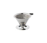 CILIO Filtro permanente per caffè con base in ACCIAIO INOX misura 4 argento