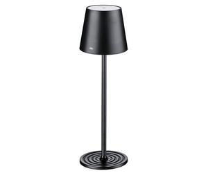 Cilio Lampada da tavolo LED SOLE, colore nero, dimmerabile, con sensore touch e funzione memoria, ideale per interni ed esterni, con cavo USB-C, altezza 35 cm, diametro 11 cm