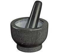 cilio Mortaio di granito NEPTUN, mortaio di pietra con pestello, materiale naturale, durevole e robusto, per pesto, erbe e spezie, Ø 13 cm, altezza 9 cm, 1,9 kg