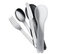 cilio Set di posate GITA | 3 pezzi | acciaio inossidabile | posate da viaggio per viaggiare | lavabili in lavastoviglie | coltello, forchetta, cucchiaio, posate riutilizzabili da portare con sé,