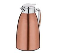 cilio Venezia - Thermos da 1 l, rosso rame, Ø 14 cm, altezza: 27 cm, teiera in acciaio inox laccato, con chiusura Easy Touch, mantiene le bevande calde per 12 ore o fredde per 24 ore