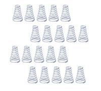 Cilky Molla conica a compressione 20 pezzi, acciaio inossidabile 304, dimensione filo 0,3/0,5/0,7/0,8 mm, lunghezza libera 5-30 mm, tono argento, 20 pezzi Compressione di piccole molle(Size:0.7x5.6-10