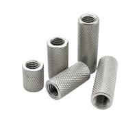 Cilky Viti Metalliche 1-10 pz M4 M5 M6 304 Acciaio Inossidabile esteso cilindrico Testa Piatta zigrinato Vite a Mano Dado Maglia Dado di Regolazione Dado(10mm,M6xOD 12mm(2Pcs))