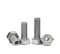 Cilky Viti Metalliche 1/2/5 pz M4 M5 M6 M8 M10 M12 M14 M16 M20 304 in Acciaio Inox Esterno Esagonale Vite Cava Bullone Cavo Maschera Macchina Vite Foro Passante (Size : M10x60 (2pcs))
