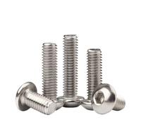 Cilky Viti Metalliche 10-20 Pezzi 304 in Acciaio Inox a Testa Tonda/Testa cilindrica Viti a esagono Incassato Testa Tonda Fungo bulloni a Testa Mezza Tonda M4 M5 M6(40mm,M6 (10Pcs))