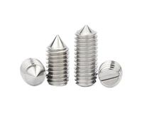 Cilky Viti Metalliche 10 Pezzi M1.6 M2 M2.5 M3 304 Acciaio Inossidabile Testa scanalata bullone Senza Testa Punta conica Vite di Fissaggio(4mm,10pcs M2.5)