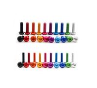 Cilky Viti Metalliche 10 pz Vite A Testa Esagonale in Alluminio M3 M4 M5 M6 * 5/6/8/10/12/16/20/25/30 Vite A Testa Esagonale in Alluminio Colorato(M3X8,Gloden)