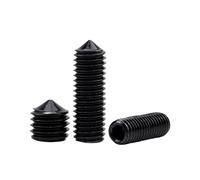 Cilky Viti Metalliche 20-100 Pezzi Vite di Fissaggio a Testa Esagonale conica con esagono Incassato M3 M4 M5 M6 M8 Vite di Fissaggio Senza Testa con Punta in Acciaio al Carbonio(8mm,M4 100pcs)