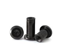 Cilky Viti Metalliche 20/50 pz M4 M5 Nero in Acciaio al Carbonio Grande Piatto Esagonale A Esagono Incassato Testa Rivetto Connettore Inserto Giunto Manica cap Dado(10mm,M5 (20pcs))