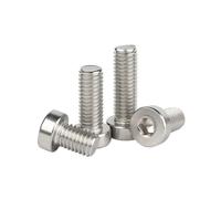 Cilky Viti Metalliche 20 PCS M3 Stainless Steel And Steel with Black Hex Hex Socket Thin Short Low cap Head Screw(8mm)