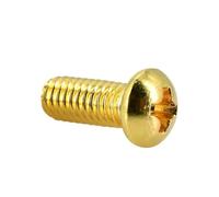 Cilky Viti Metalliche 30-200 Pezzi M2 M2.5 M3 Viti a Testa Svasata in Ottone Phillips/Testa Tonda Croce Testa Piatta Filettatura metrica(Round Head,12MM_M3 (30PCS))