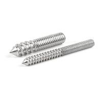 Cilky Viti Metalliche 5 pz M4/M5/M6/M8/M10/M12 Bulloni Gancio Filettati a Doppia Testa Bulloni a Doppia Testa Viti autofilettanti per Mobili Vite in Acciaio Inossidabile 304(M8*50)
