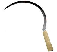 FALCE / FALCIOLA DENTATA FORGIATA DA 525 MM MANICO IN LEGNO RICURVO
