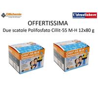 Cillichemie Cillit-55 M-H Uni Polifosfati X Immuno 12X80 Gr due confezioni