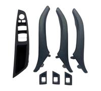 Ciloc Maniglia Porta Interna Kit Per Serie 5 F10 F11 520 523 525 528 2010-2017 7 Pezzi LHD Interruttore Alzacristalli Interno Gruppo Copertura Bracciolo(Nero,A)