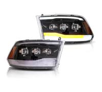 Ciloc Per Dodge Per Ram 1500 2009-2019 Luci Per Auto Fari DRL Luce Marcia Diurna Indicatori Direzione 1 Set Gruppo Faro Indicatore Direzione Specchietto Retrovisore(Lens Headlights)