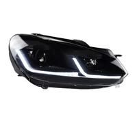 Ciloc Per VW Per Golf 6 MK6 R20 Luci Auto Parti Stile Nero Lampade Frontali Faro Doppio Proiettore Anteriori Indicatore Direzione Specchietto Retrovisore(Sliver line)