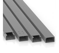 CILSON CLSK-100060: canalina per cavi, 100 x 60 mm, lunghezza 1 x 2 m, colore grigio, lavorazione robusta, facile installazione, gestione ottimale dei cavi, con foro inferiore