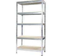 CILVANI scaffale 5 RIPIANI in acciaio metallo kit struttura ad incastro zincata pannello in mdf mm5 180x120x40
