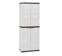 CILVANI SRL Armadio Mobile in Resina Plastica Portascope per esterno con 3 mensole 65x37x167