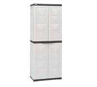 CILVANI SRL Armadio Mobile in Resina Plastica Tuttopiani per esterno dotato di 3 Mensole 65x37x167
