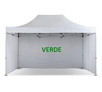 GAZEBO PROF. 3X4,5 MT PIEGHEVOLE RAPIDO AUTOMATICO CON SET PARETI LATERALI (GAZ.VERDE+ 3 PARETI) CILVANI SRL