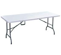 CILVANI SRL TAVOLO 244 X 76 X 74H TAVOLINO BIANCO PIEGHEVOLE RICHIUDIBILE RESINA METALLO SAGRE FIERE