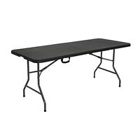 CILVANI SRL TAVOLO TAVOLINO DA GIARDINO RATTAN PIEGHEVOLE XL RICHIUDIBILE RESINA WENGE' MARRONE180X67X74