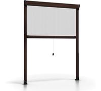 CILVANI ZANZARIERA A RULLO FRIZIONATA CON APERTURA VERTICALE COLORE BIANCO MARRONE BRONZO (MARRONE, 80X170)