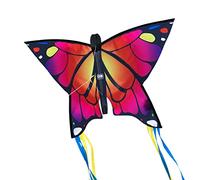 CIM Aquilone Farfalla - Butterfly - aquiloni a linea singola per bambini dai 3 anni in su - 58x40cm - incl. Stringa aquilone 20 m - con strisce lunghe 195 cm sulla coda ad arco