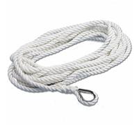 Cima da ormeggio Bianca con anello 20 cm alta tenacità Ø14 mm - 12 metri