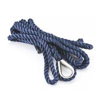 Cima da ormeggio Blue navy con redancia INOX alta tenacità Ø12 mm - 9 metri