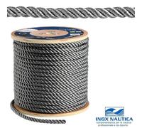 CIMA DA ORMEGGIO GRIGIA Ø 22mm A TRE LEGNOLI 10/25 MT CORDA RITORTA GHERLINO