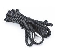 Cima da ormeggio Nera con redancia INOX alta tenacità Ø16 mm - 12 metri