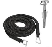 Cima di ancoraggio elastica con chiusura in acciaio inox, corda di ormeggio galleggiante per sci e barche fino a 6,7 m, ammortizzante elastico (C)