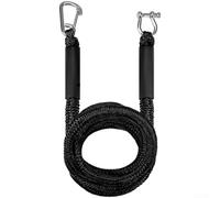 Cima di ancoraggio elastica con chiusura in acciaio inox, corda di ormeggio galleggiante per sci e barche fino a 6,7 m, ammortizzante elastico (A)