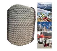 Cima di ormeggio Impermeabile in Poliestere Resistente, Lunga 40 Metri, a 3 trefoli, da 12-22 mm, per ormeggi marini, Adatta per Yacht, strutture a C, edilizia, stendibiancheria e Molte altr
